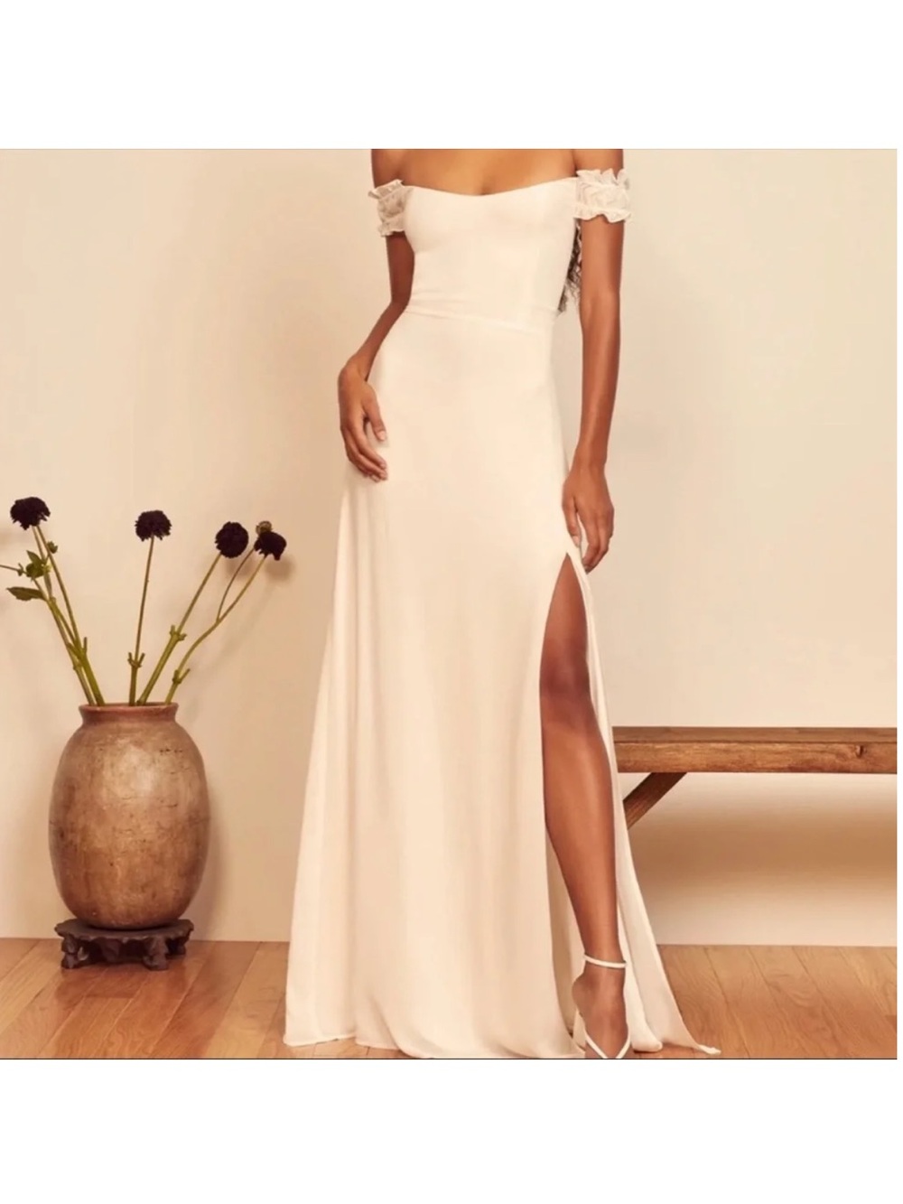 Reformation Gimlet Dress in Ivory - Picture 2 of 3